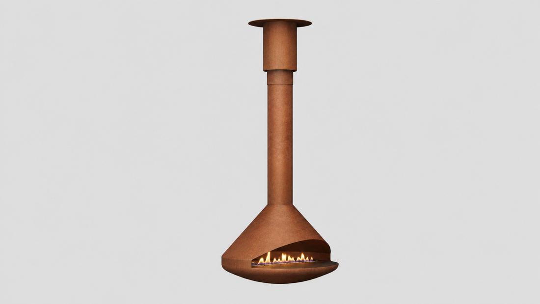 Orbit suspended fireplace product view