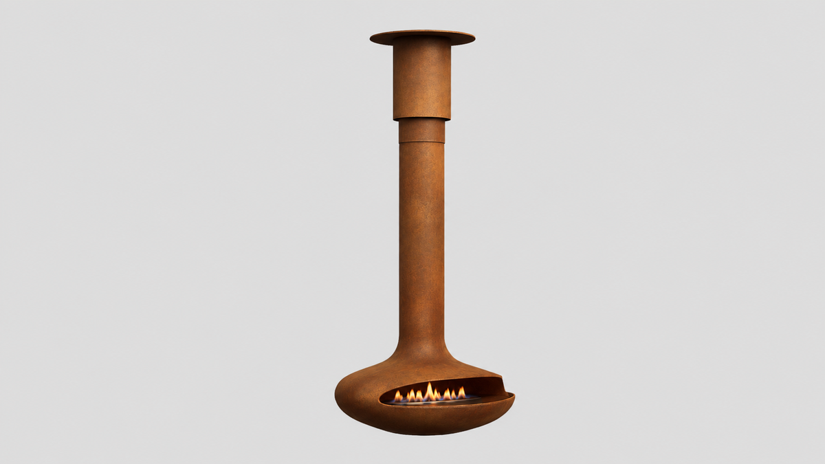 Curve 90 suspended fireplace product view