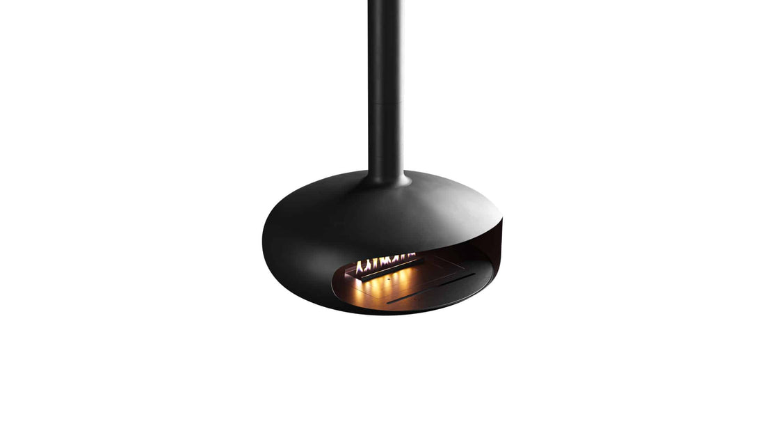 Iconic 900 suspended fireplace top view
