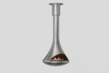 Silo suspended fireplace detail view