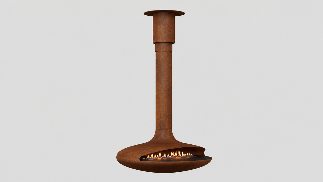 Curve 120 suspended fireplace product view