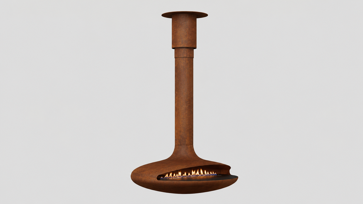 Curve 120 suspended fireplace product view