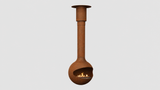 Sphere suspended fireplace product view