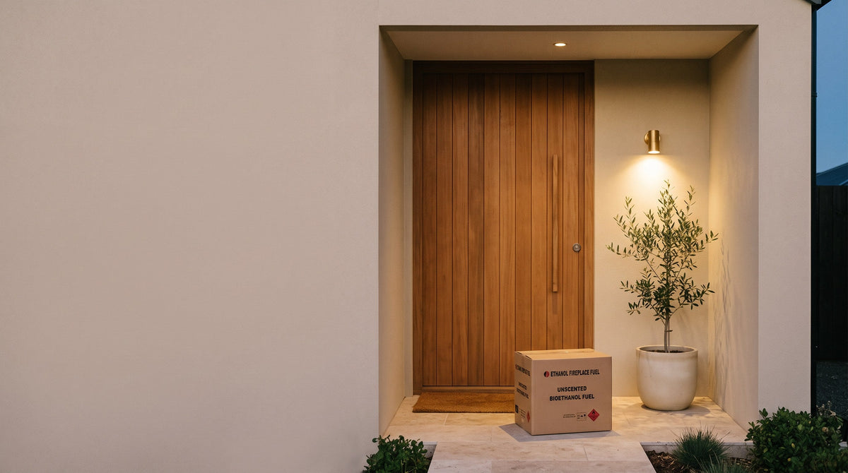 Fuel delivery box at a front door